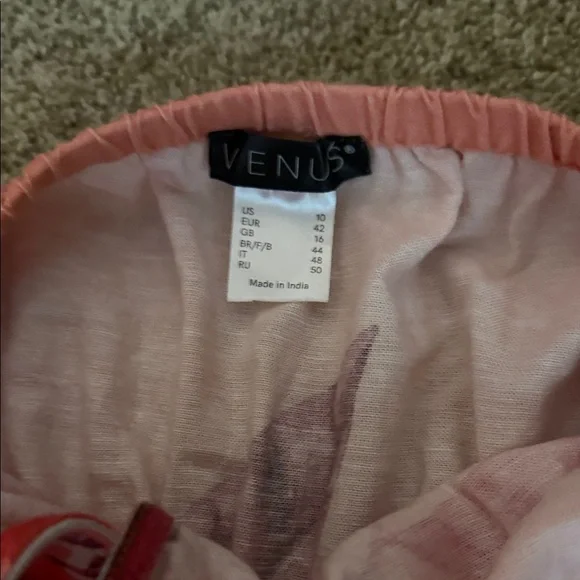 VENUS Floral Halter romper - Coral and Magenta - Picture 6 of 7